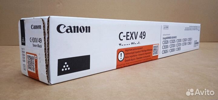 Canon тонер C-EXV 49 Black/Черный (8524B002)