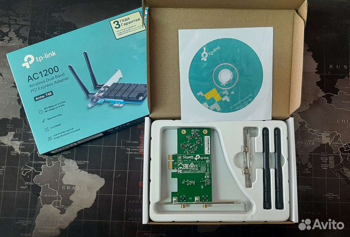 Двухдиапазонный Wi-Fi адаптерPCI ExpressArcher T4E