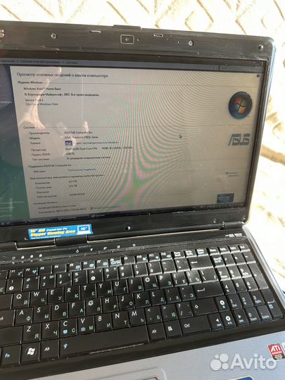Ноутбук asus X61S