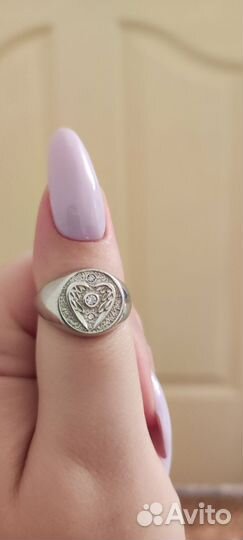 Кольцо серебряное (печатка) женская 925