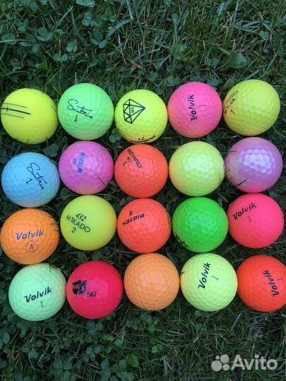 Мячи для гольфа игровые цветные 20шт