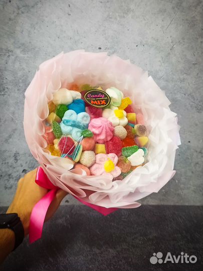 Съедобные букеты мармелад суфле