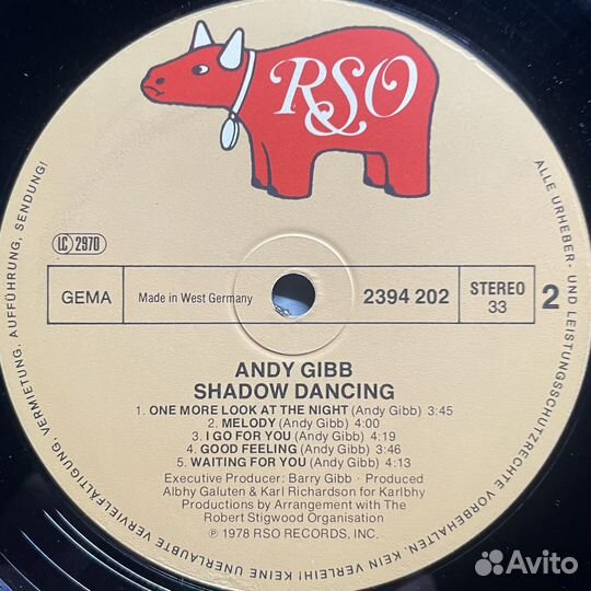 Andy Gibb – Shadow Dancing (Германия 1978г.)