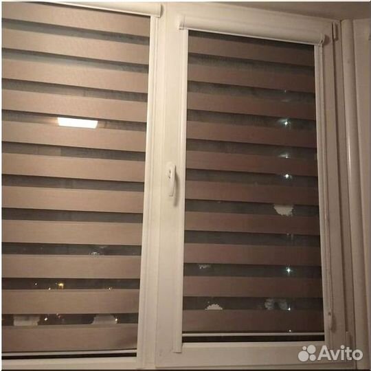 Рулонные Шторы Зебра на пластиковые окна