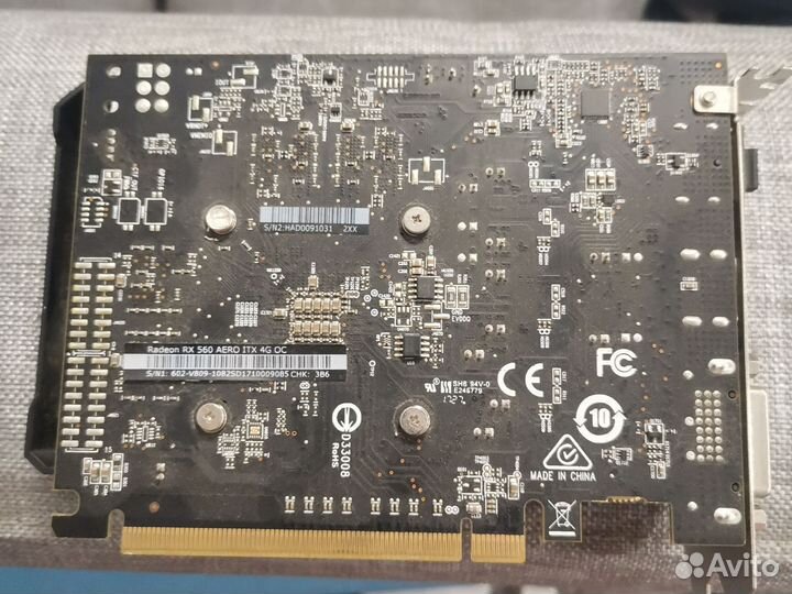 Видеокарта MSI radeon rx 560 aero ITX 4G OC