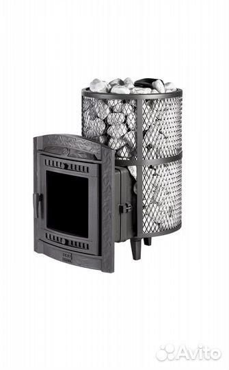 Печь для бани Атмосфера L нержавеющая сетка