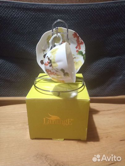 Чашка с блюдцем фарфор