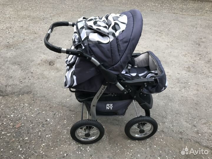 Коляска 2 в 1 на надувных колёсах