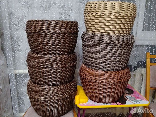 Кашпо из ротанга