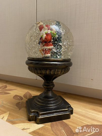 Шар со снегом статуэтка снежный с подсветкой