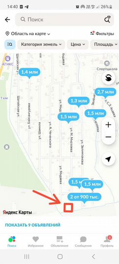 Участок 8 сот. (ИЖС)