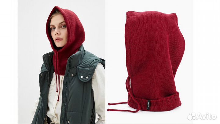 Комплект шерстянной капор+варежки Ferz