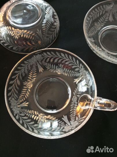 Антикварное стекло креманки