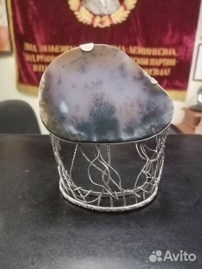 Пейзажный Махавой Агат оформленный в серебро