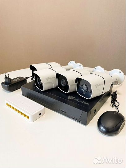 Комплект видеонаблюдения IP 4Мп Hi Cam Hi441IP