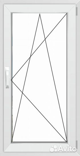 Одностворчатое окно Rehau Blitz New правое