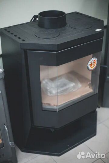 Печь-камин Бавария Панорама призма с плитой