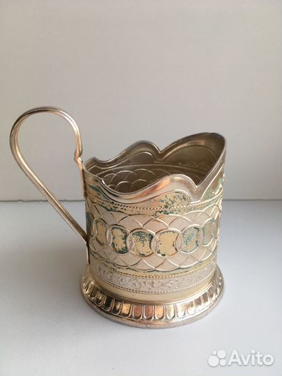 Подстаканник и граненый стакан СССР