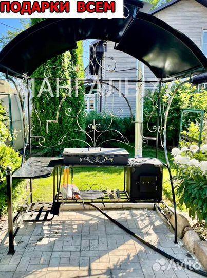 Кованные мангалы с крышей