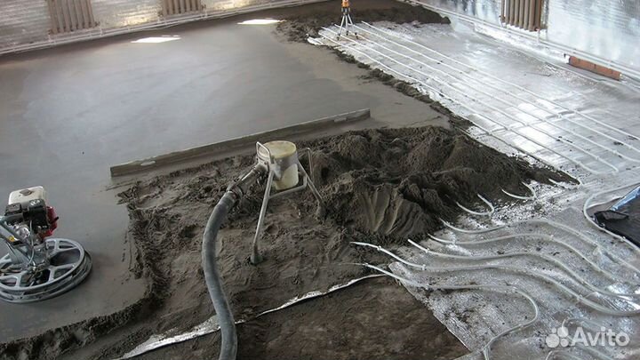 Полусухая стяжка пола под ключ
