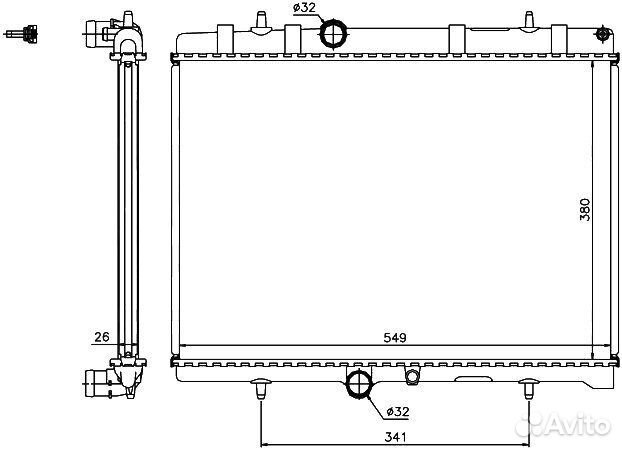 Радиатор Citroen Berlingo C4 C5 Peugeot 308 407
