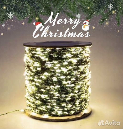 Новая гирлянда на елку роса