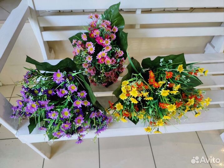 Искусственные цветы, кусты, деревья