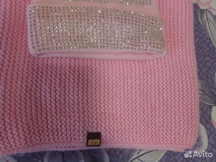 Шапка+снуд на девочку