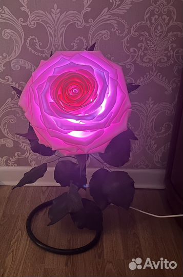 Светильник ночник роза из изолона