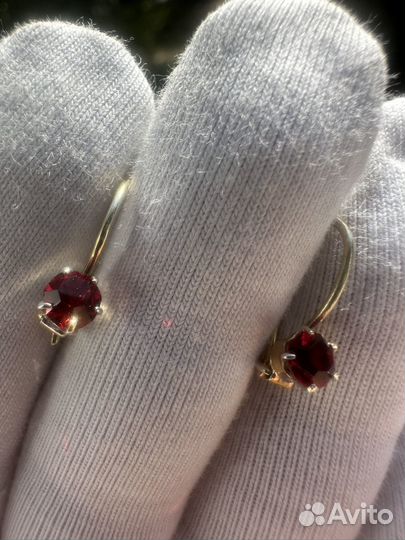 Серебряные серьги СССР 875 пробы