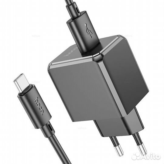 Зарядное 1USB, 2.1А + кабель Type-C, Hoco CS11A, ч