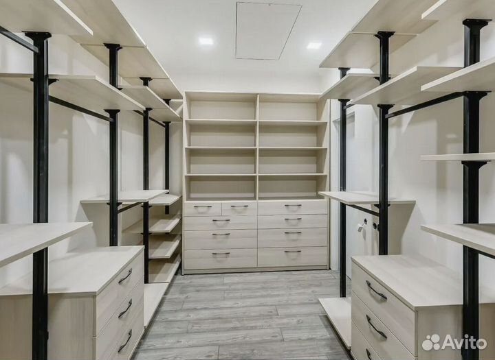 Гардеробная на заказ лофт