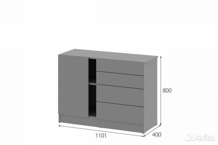 Комод графит 110 см
