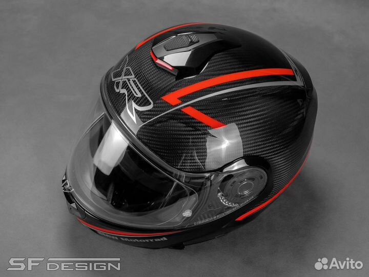 Шлем для BMW S1000XR Red Trend Silver Melody