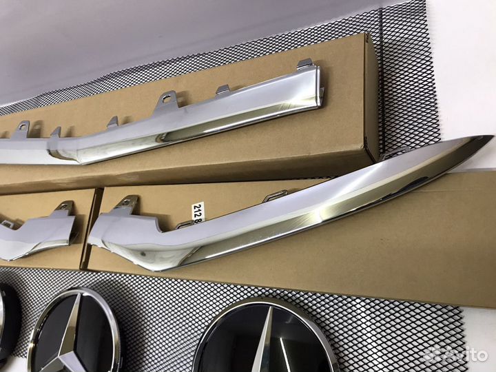 Хромированные накладки бампера AMG Mercedes w212 р