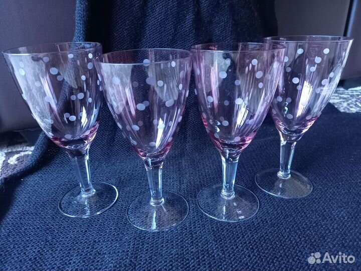 Бокалы фужеры цветное стекло СССР