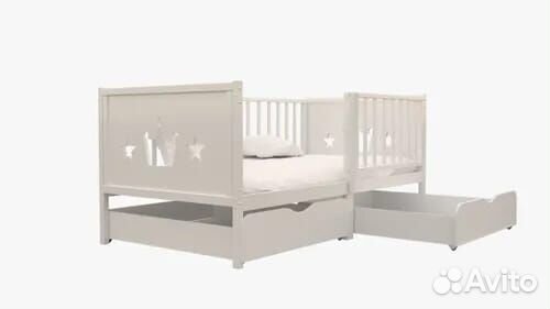 Кроватка Лисенок для малыша берёза с бортиком