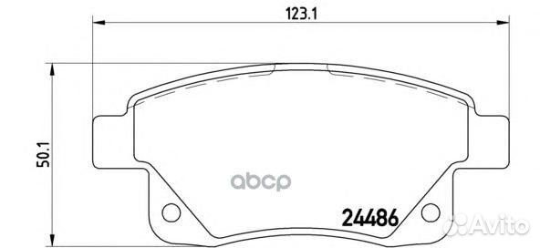 Колодки зад.ford transit 2006 P24066 Brembo