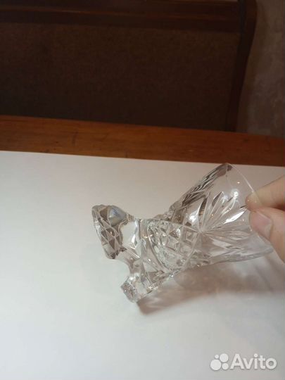 Рюмка в виде сапожка, хрусталь СССР