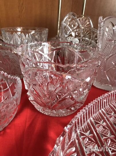 Хрустальная конфетница салатницы СССР