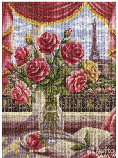 Набор для вышивания крестом Окно в Париж