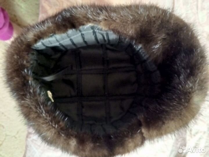 Норковая мужская шапка