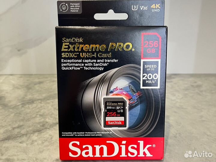 Карта памяти 256Gb SanDisk Extreme Pro