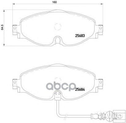 P85126 колодки дисковые передние A3, VW Golf V