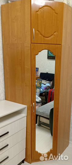 Угловой шкаф с антресолью