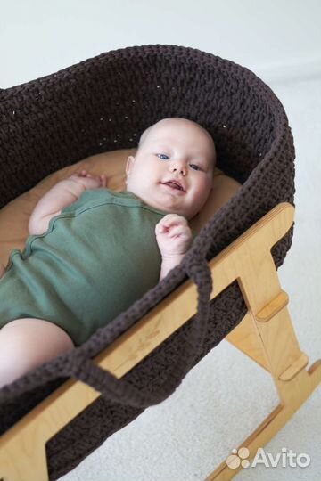 Люлька вязаная для новорожденных переноска