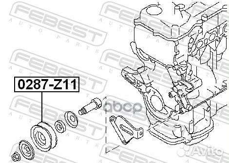 Ролик натяжной ремня кондиционера (nissan micra