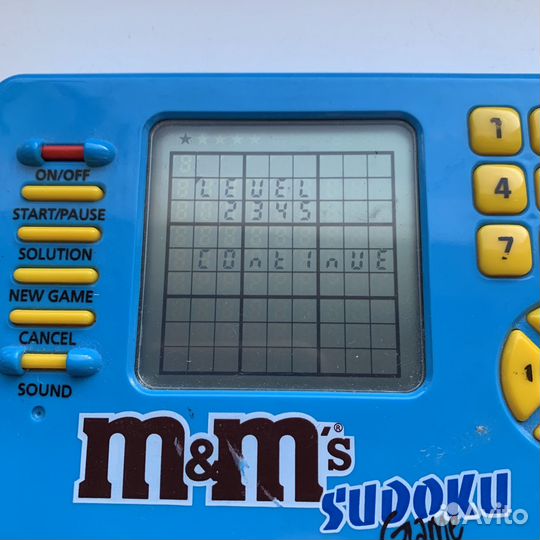 Электронная игра судоку M&m’s