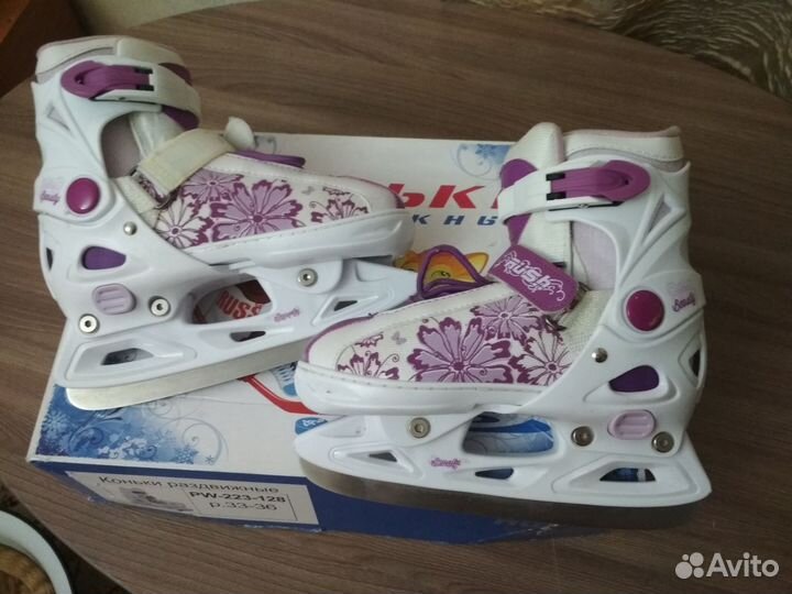 Коньки детские раздвижные 33-36