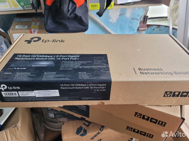 Poe коммутатор 16 портов TL-SL1218P новый 150Вт